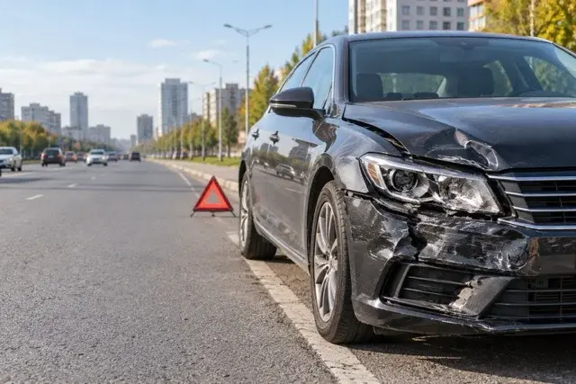 Эвакуатор готовится перевезти автомобиль